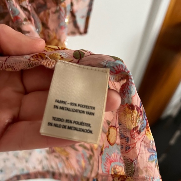 Anthropologie Andersen & Lauth Bella Shimmer Kimono Pink One size - Picture 5 of 6